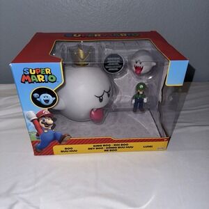 2024 JAKKS Pacific Super Mario KING BOO, LUIGI, and BOO 3pk Glow in the Dark NEW